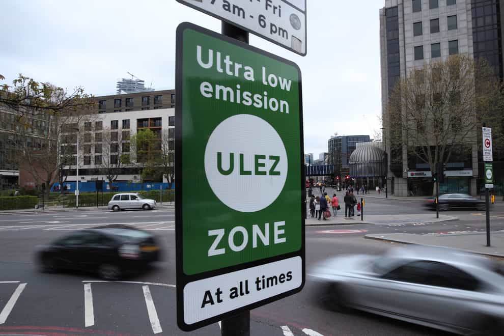Motorists are being urged to check whether they will face a £12.50 daily fee when London’s pollution charge zone is extended (Yui Mok/PA)