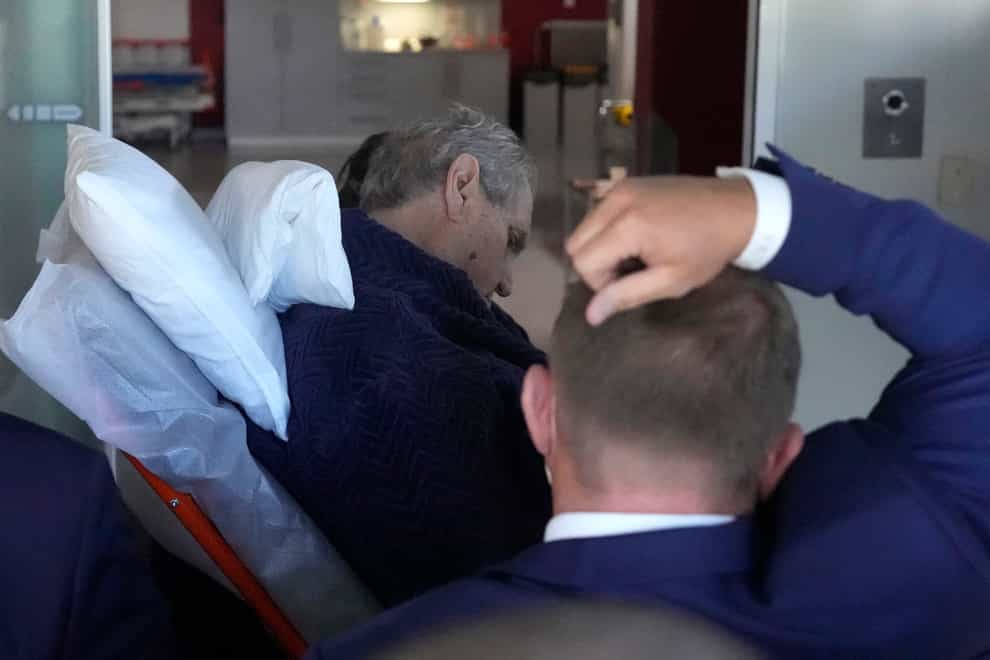 Czech Republic’s President Milos Zeman is admitted to the Military hospital in Prague, Czech Republic, Sunday (Petr David Josek/AP)