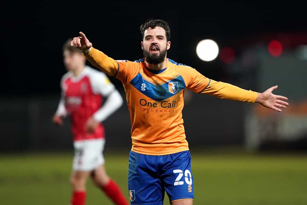 Mansfield’s Stephen McLaughlin suffered an injury at the weekend (Zac Goodwin/PA)
