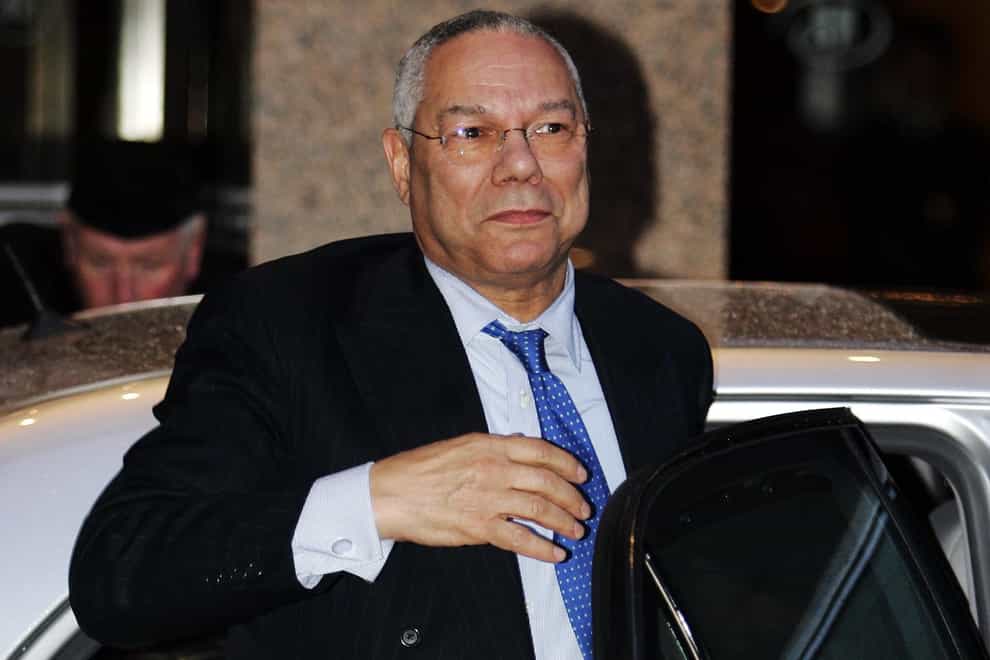 Former US secretary of State Colin Powell (Andrew Milligan/PA)