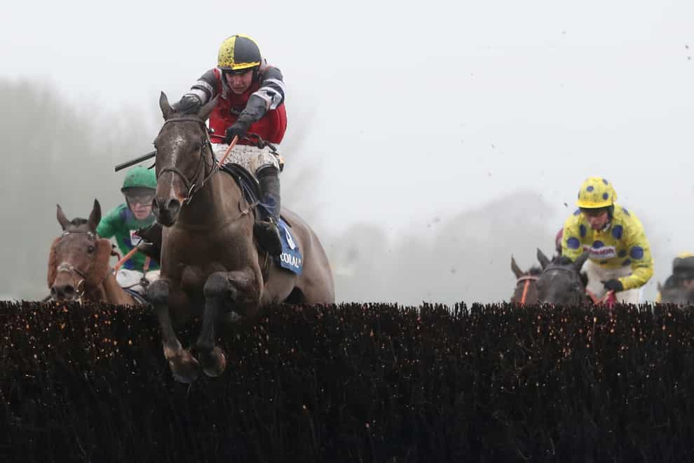 Potters Corner ridden by Jack Tudor on their way to victory in the Coral Welsh Grand National Handicap Chase at Chepstow Racecourse (David Davies/PA)