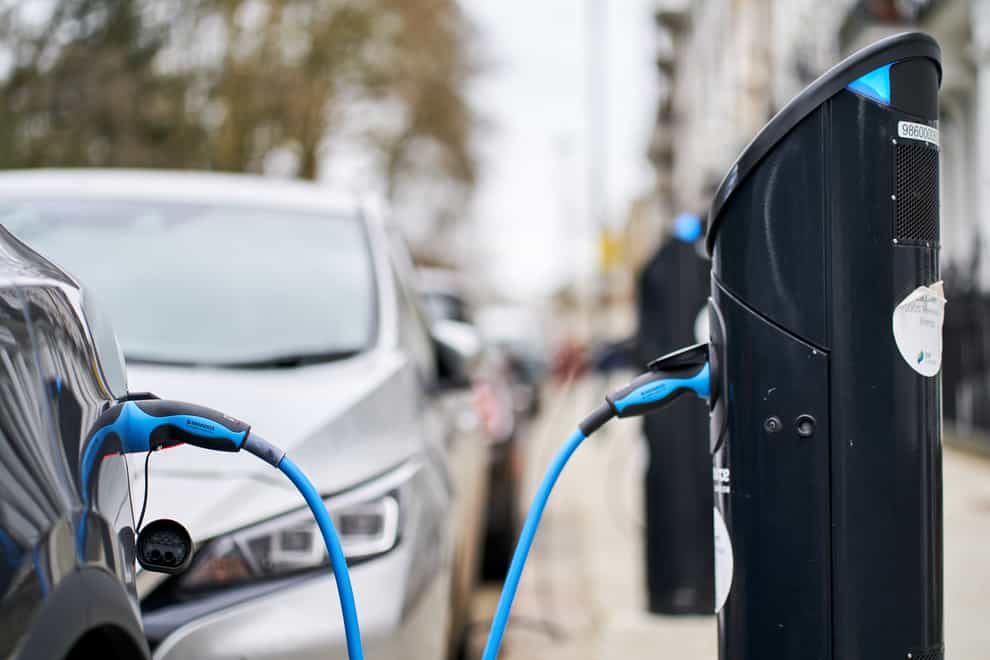 The net zero strategy includes more funding for on-street car charging (John Walton/PA)