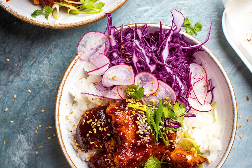 Korean chicken bowl from Everyday Cook (Donal Skehan/PA)