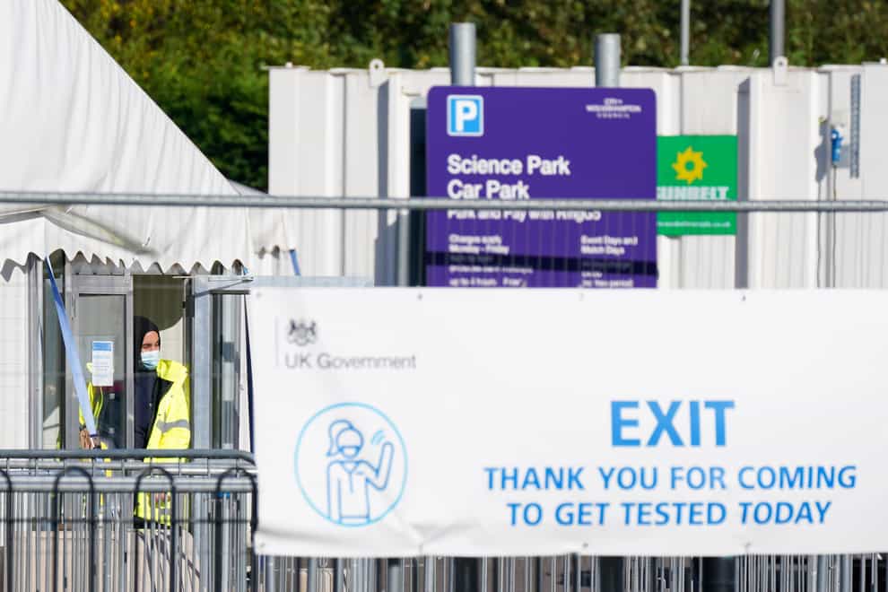 A Covid-19 testing site opposite Wolverhampton Science Park where the Immensa Health laboratory is based (Jacob King/PA)