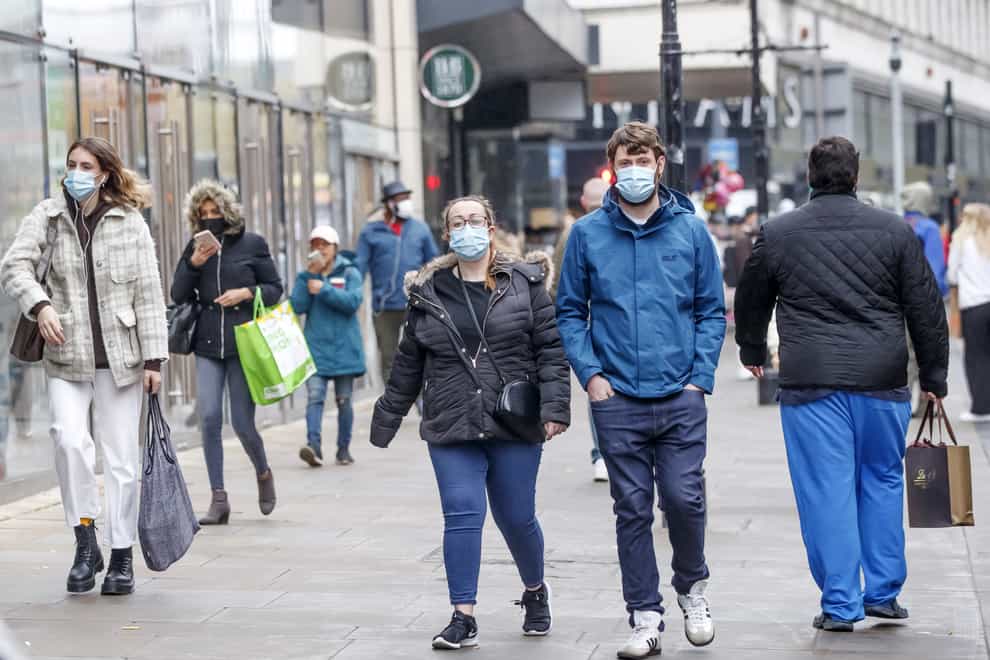 A behavioural expert has said the majority of people are likely to obey a rule to wear face coverings in England if it is reintroduced by the Government as part of its winter plan (Danny Lawson/PA)