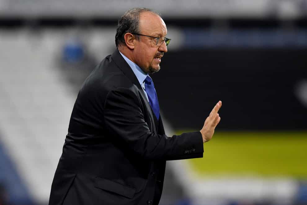 Everton manager Rafael Benitez has told his players not to panic when things go against them (Anthony Devlin/PA)