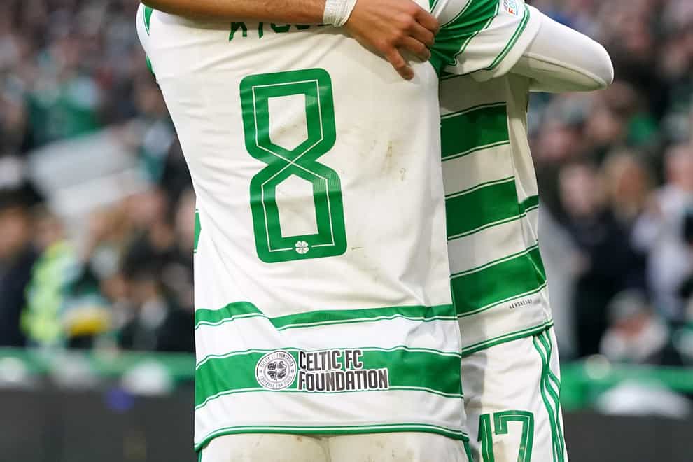 Jota (right) and Kyogo Furuhashi combining well at Celtic (Andrew Milligan/PA)