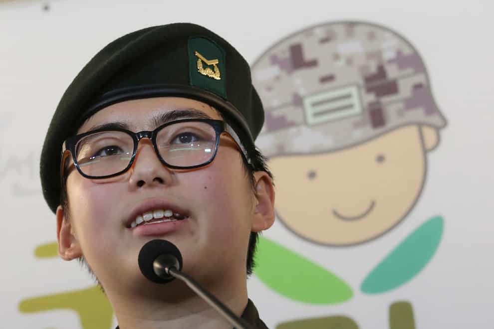 Sergeant Byun Hui-su was dismissed from the army after undergoing gender reassignment (AP Photo/Ahn Young-joon)
