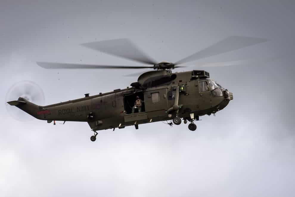 A laser has been directed at a Royal Navy Merlin helicopter (Ben Birchall/PA)