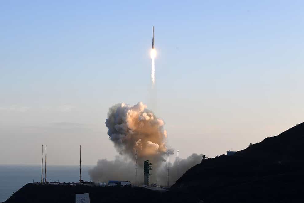 South Korea’s Nuri rocket successfully takes off (Korea Pool/Yonhap via AP)