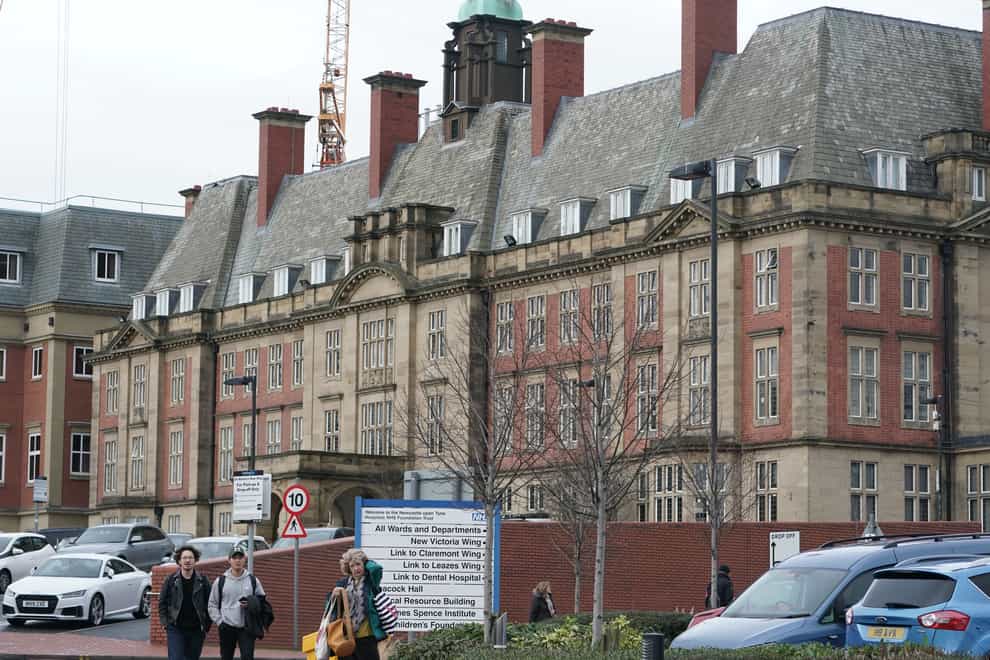 The Royal Victoria Infirmary in Newcastle upon Tyne, where demand has reached record numbers (Owen Humphreys/PA)