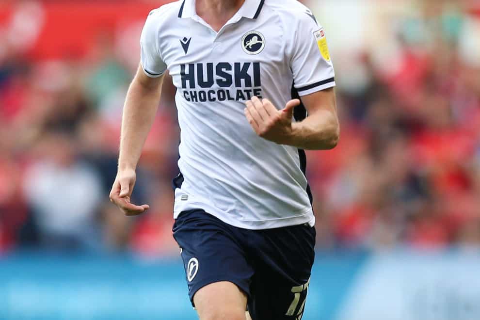 Millwall midfielder George Saville is suspended against Stoke (Isaac Parkin/PA)