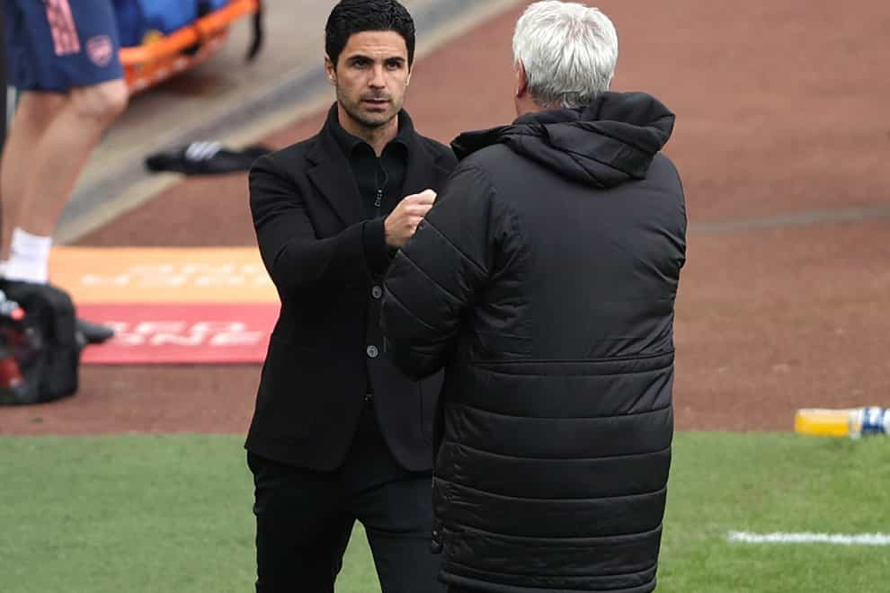 Arsenal manager Mikel Arteta has spoken out against the abuse received by former Newcastle boss Steve Bruce. (Molly Darlington/PA)