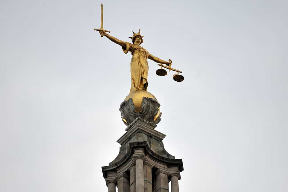 A view of the Lady Justice statue atop of the Central Criminal Court, also referred to as the Old Bailey (Nick Ansell/PA)