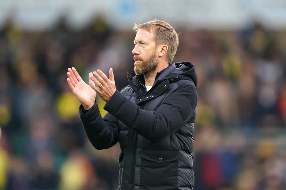 Brighton manager Graham Potter is hoping to upset champions Manchester City this weekend (Joe Giddens/PA)
