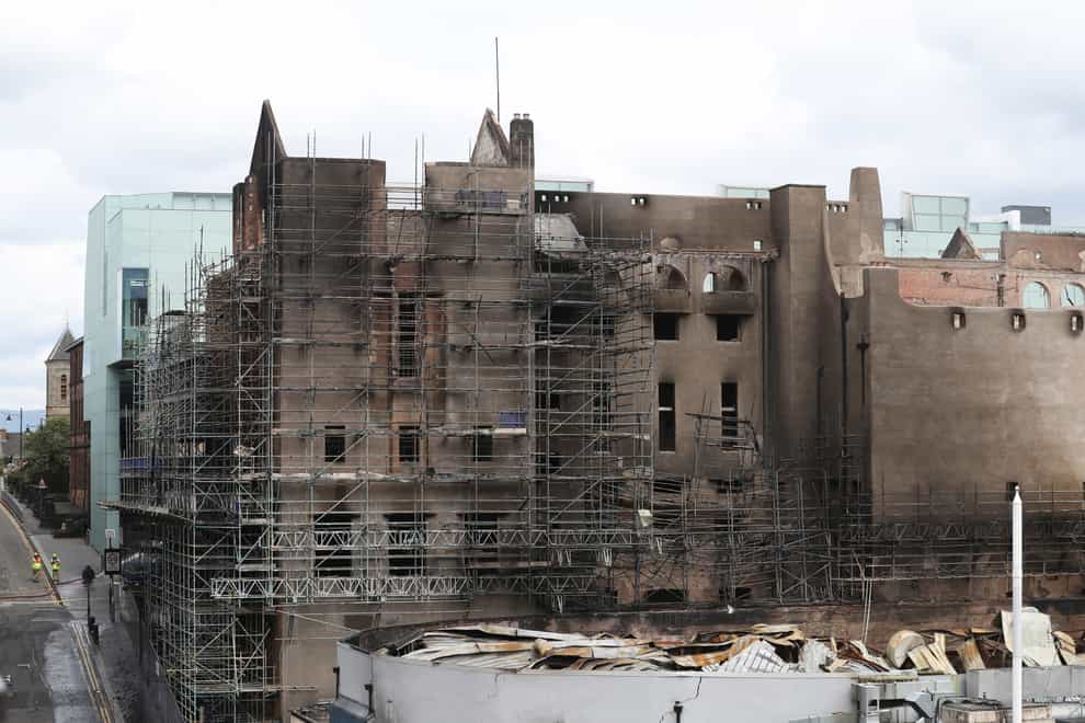The Mackintosh Building was damaged by fire in 2018 (Andrew Milligan/PA)