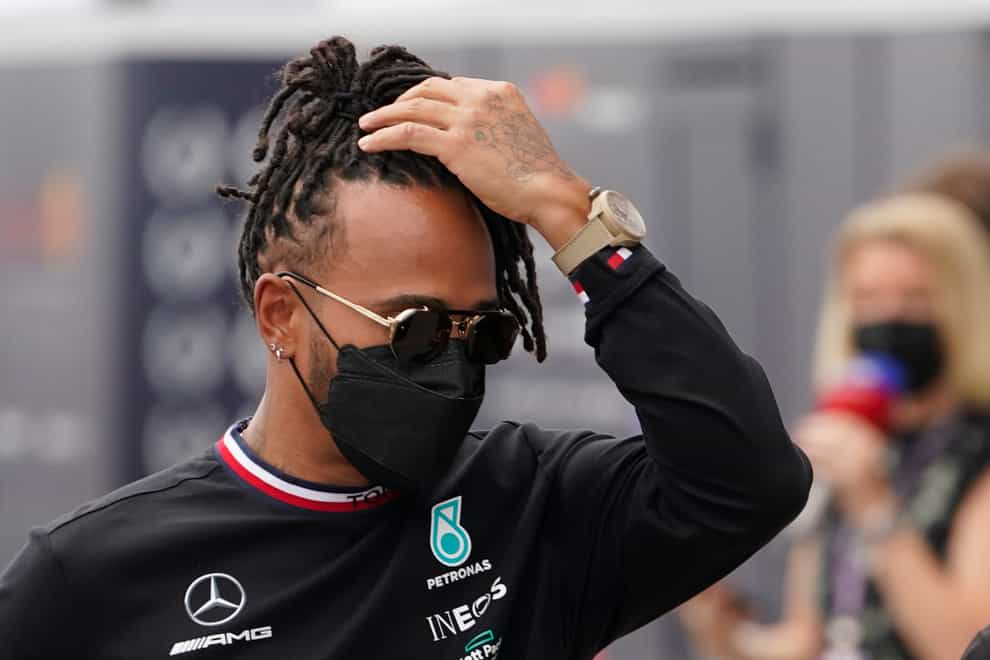 Lewis Hamilton (pictured) trailed Valtteri Bottas in the first action of the weekend in Austin (Darron Cummings/AP)