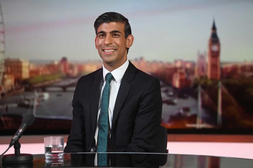 Rishi Sunak has said he will have a Twix and a Sprite as a warm-up before delivering the Budget on Wednesday (Jeff Overs/BBC)