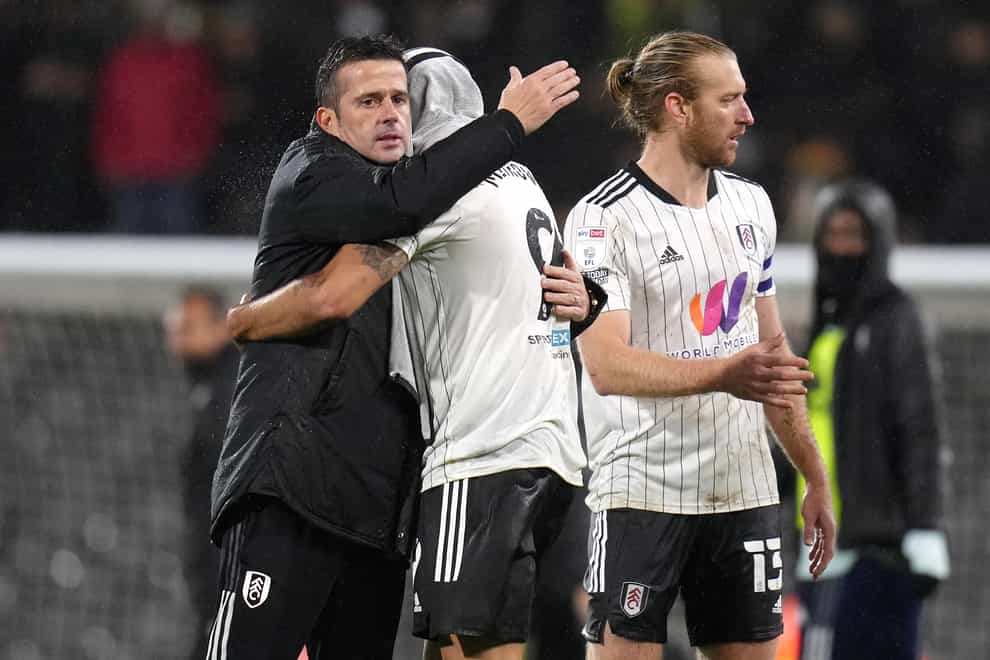 Fulham manager Marco Silva (left) heaped praise on striker Aleksandar Mitrovic (John Walton/PA)