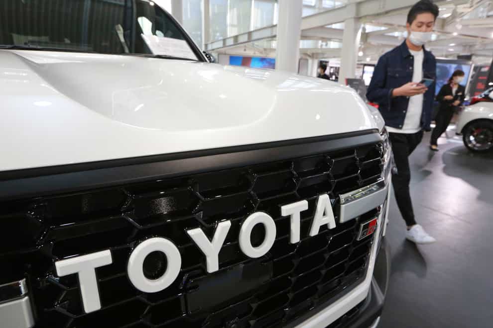 A Toyota car at a showroom in Tokyo (AP)