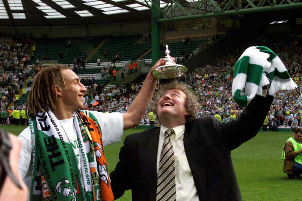 Wim Jansen, right, brought silverware and Henrik Larsson to Celtic Park (Chris Bacon/PA)