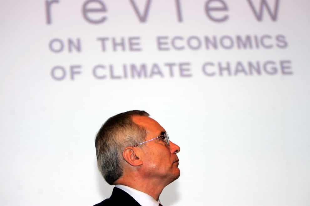 Lord Stern produced a report into climate change in 2006 (Jeremy Selwyn/Evening Standard/PA)