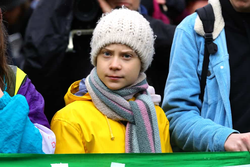 Greta Thunberg is due to speak at the rally (Aaron Chown/PA)