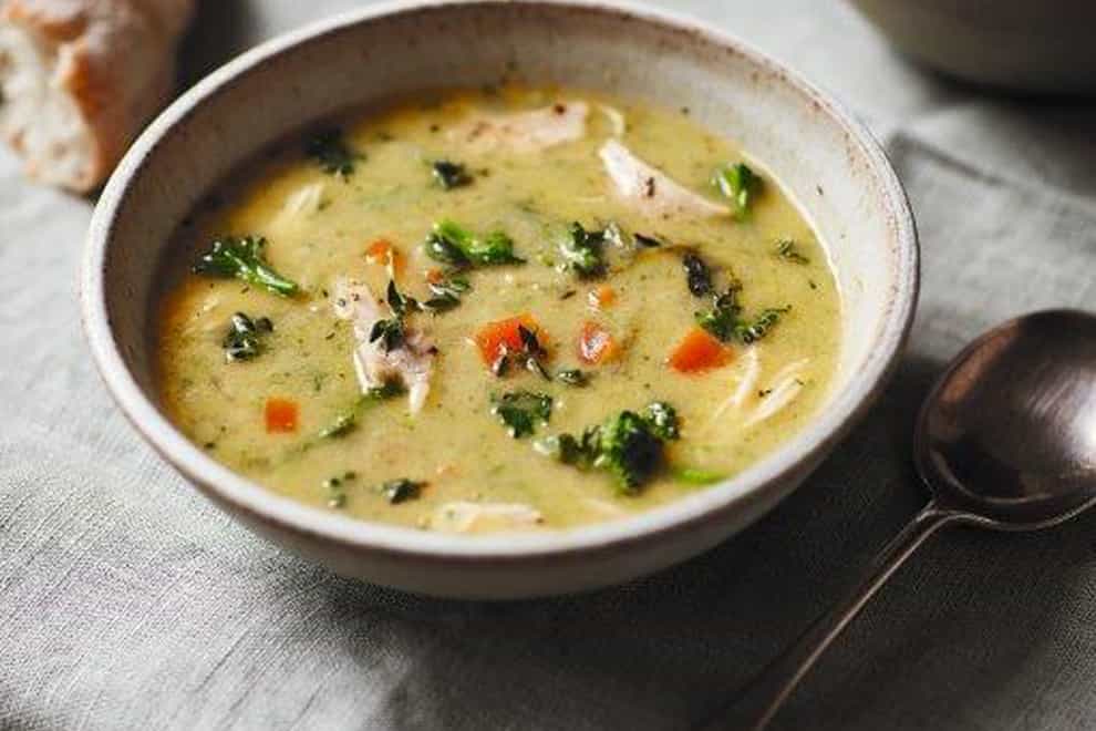 Leftover chicken soup from At Mama’s Table by Rochelle Humes (Yuki Suiura/PA)