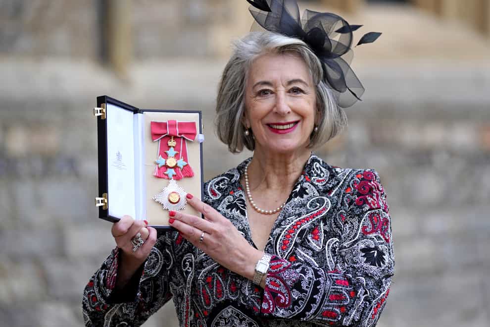 Actress Maureen Lipman after being made a dame by the Prince of Wales during an investiture ceremony at Windsor Castle (Steve Parsons/PA)