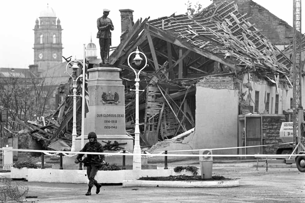 The site of the Enniskillen bomb blast in 1987 (PA)