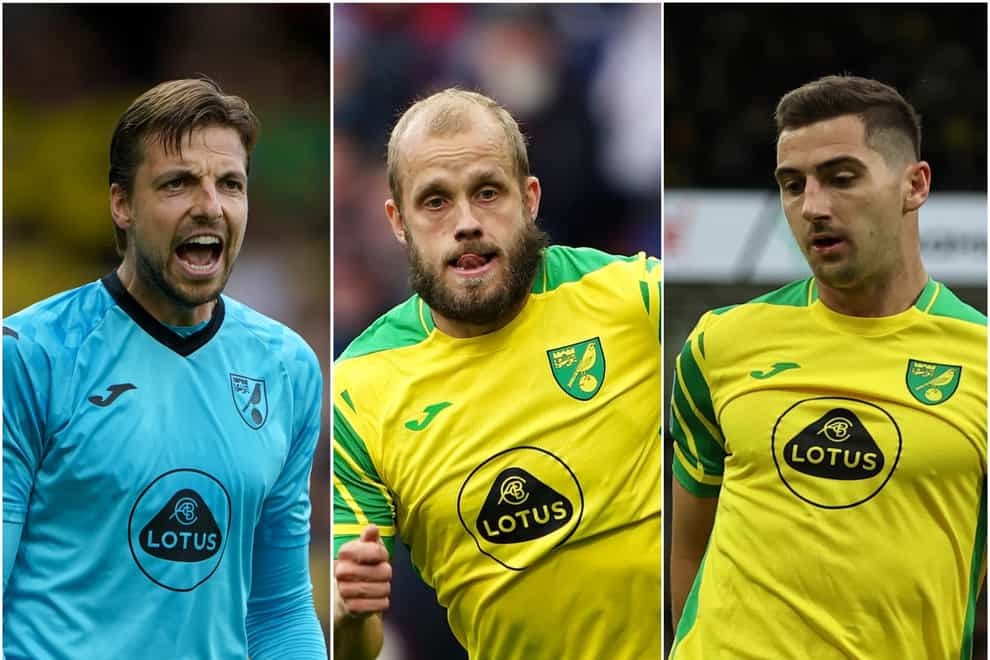 Tim Krul, Teemu Pukki and Kenny McLean, l-r, are among the Norwich players with unusual FPL appeal (Joe Giddens/Zac Goodwin/Mark Kerton/PA)