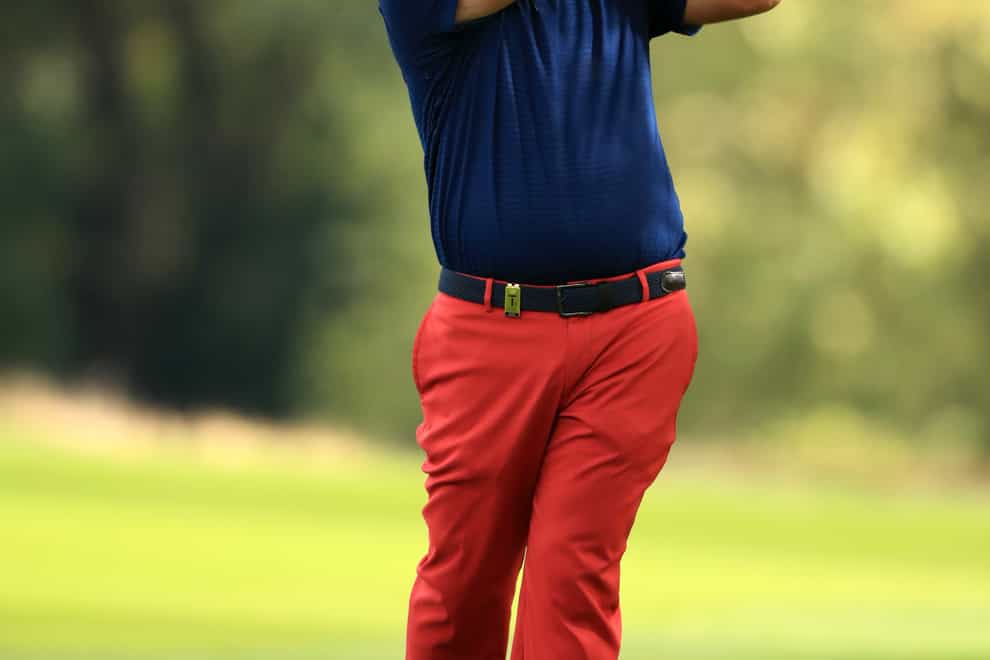 USA’s Patrick Reed holed an eagle despite hitting his tee shot out of bounds (Adam Davy/PA)