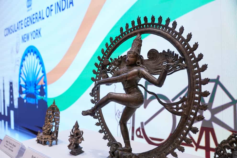 The bronze Shiva Nataraja is valued at four million dollars (AP)