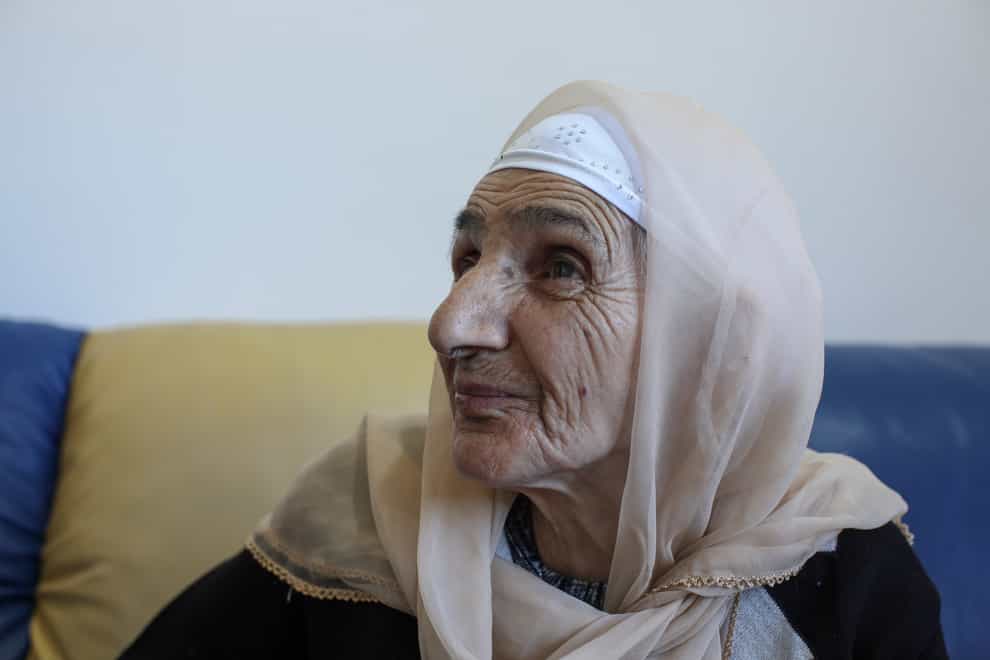 Tova Moradi, 83, an Afghan Jewish woman who fled Kabul this month (AP Photo/Franc Zhurda)