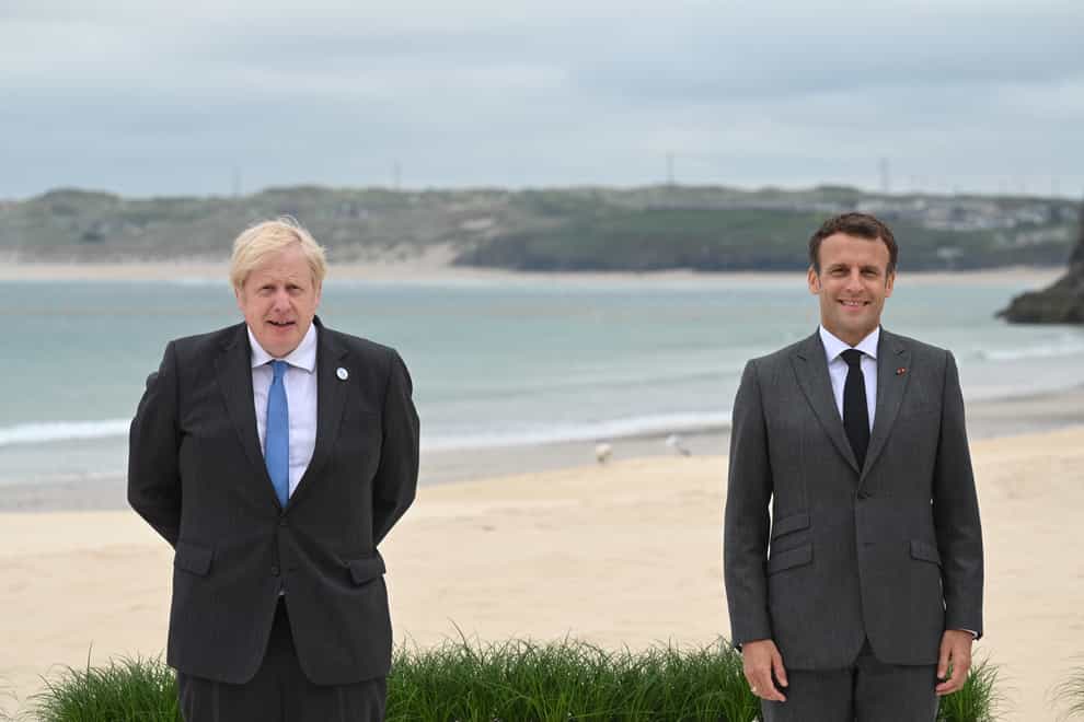 Prime Minister Boris Johnson and French President Emmanuel Macron are due to speak in the margins of the G20 following the escalation of a row over fishing rights (Leon Neal/PA)