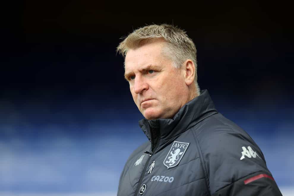 Aston Villa manager Dean Smith is not alarmed by his side’s form during their three-match losing run in the Premier League (Naomi Baker/PA)
