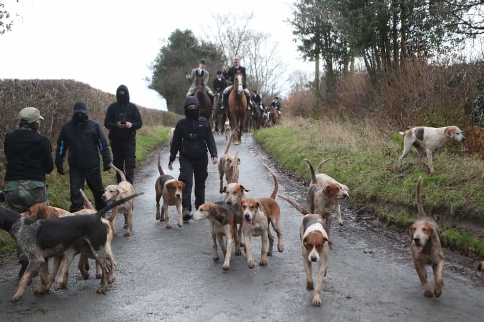 Trail hunting simulates a traditional hunt without foxes being deliberately chased or killed by laying an artificial scent for riders (Danny Lawson/PA)
