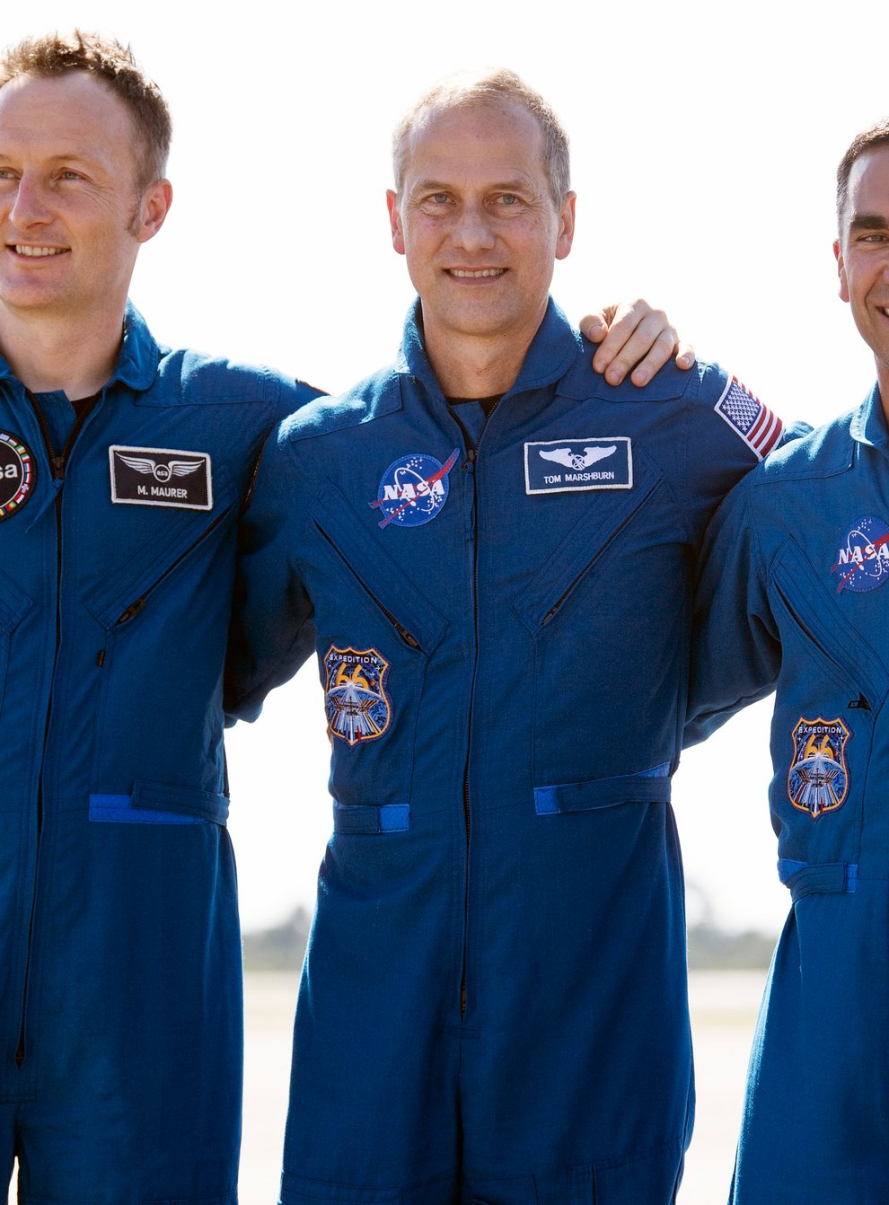 The spacecraft’s crew (Joel Kowsky/Nasa via AP)