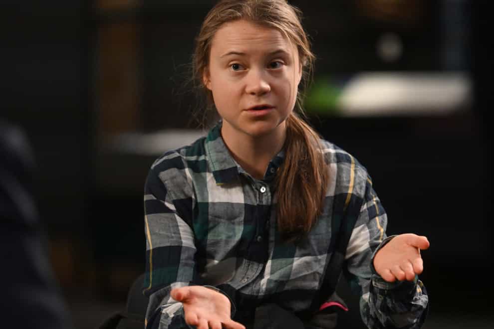 Greta Thunberg being interviewed by Andrew Marr (Jeff Overs/PA)