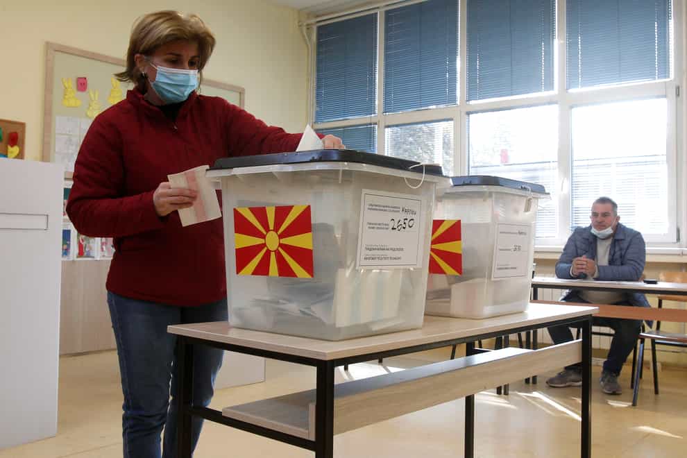 North Macedonia staged crucial, run-off, local elections on Sunday (AP Photo/Boris Grdanoski)