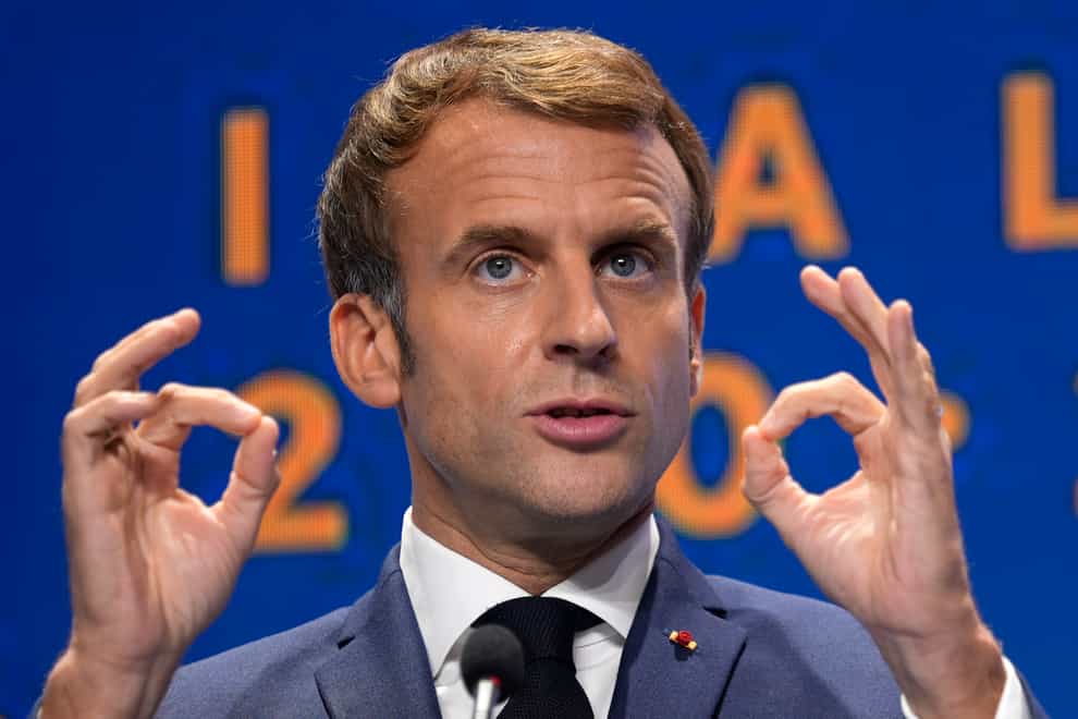French president Emmanuel Macron (AP)