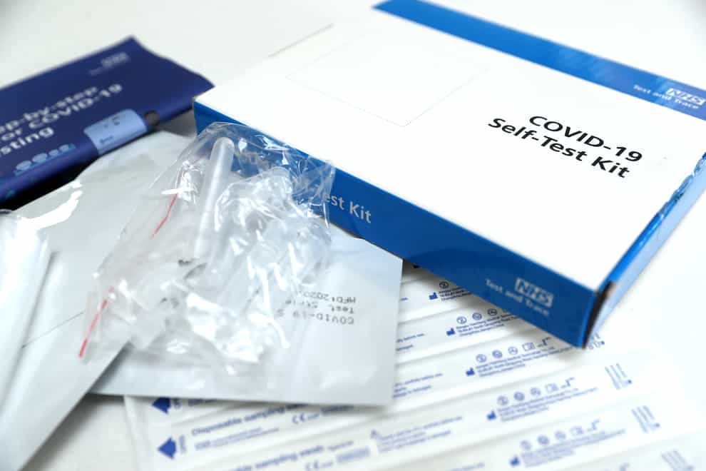 A Covid 19 self-test kit (David Davies/PA)