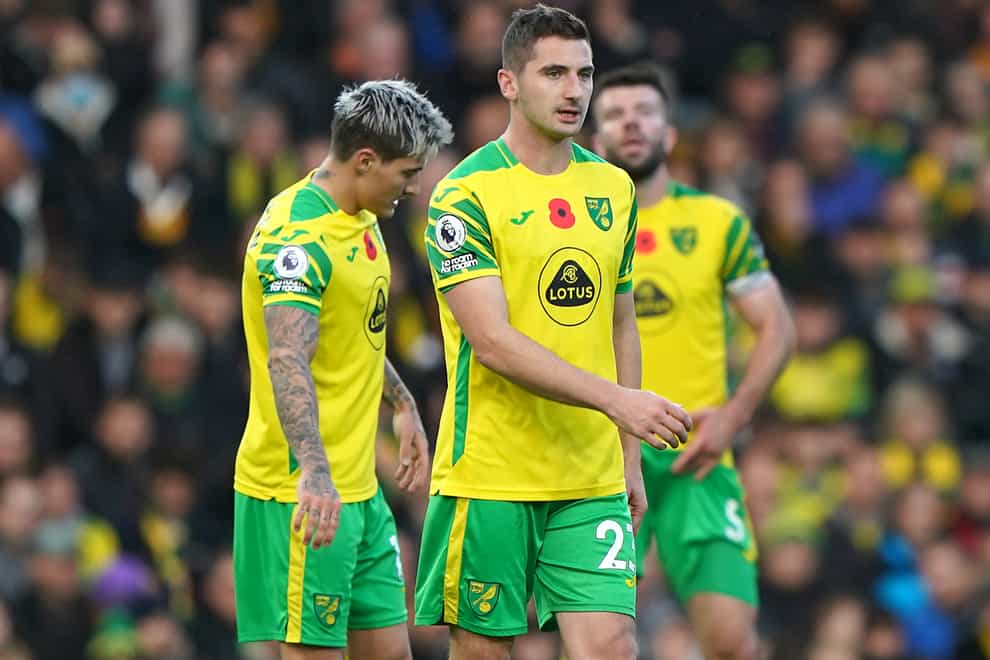 Norwich’s season already looks to be slipping away (Joe Giddens/PA)