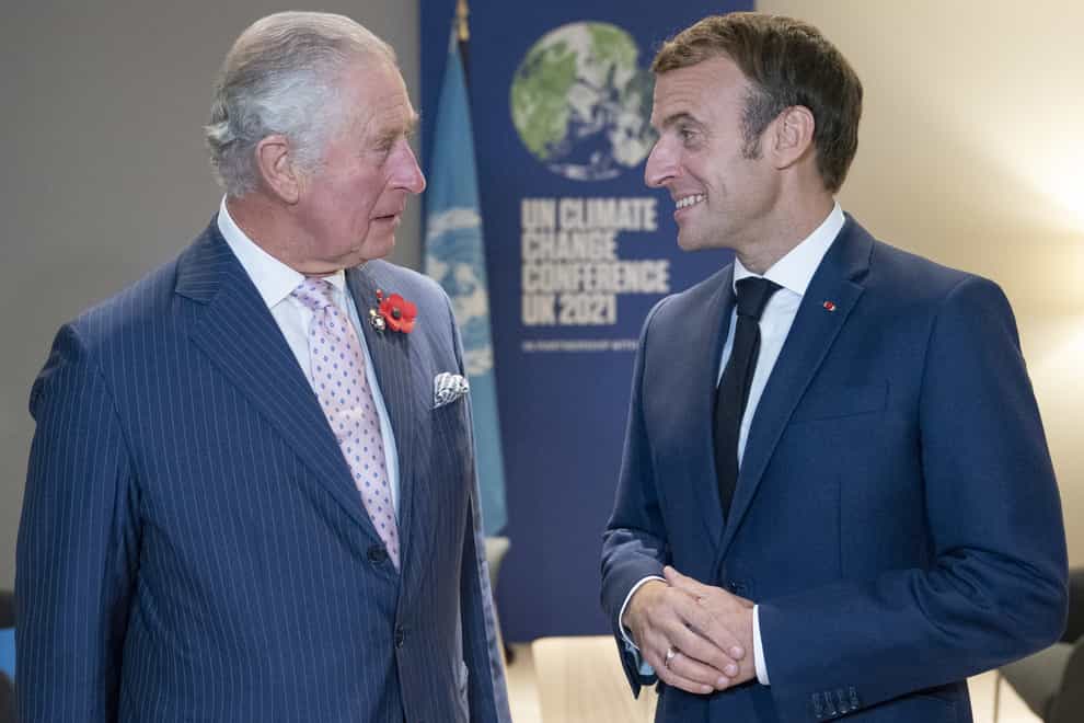 The Prince of Wales was speaking at an event alongside French President Emmanuel Macron (Jane Barlow/PA)