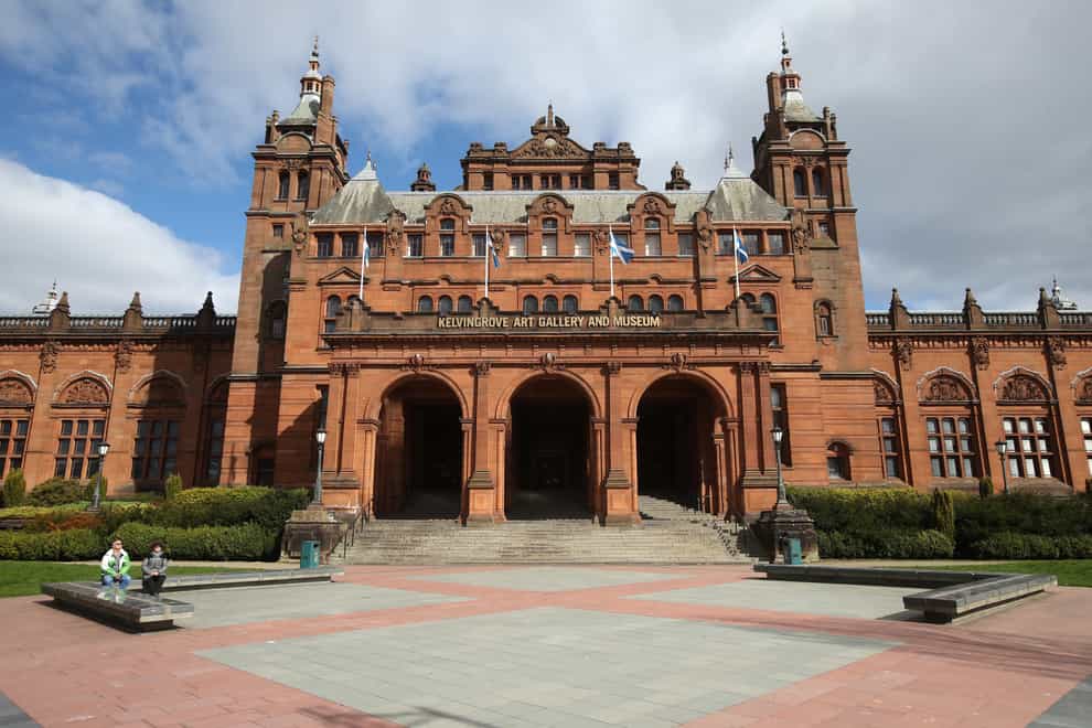 The area around Kelvingrove Art Gallery and Musem was cordonded off during the reception (Andrew Milligan/PA)