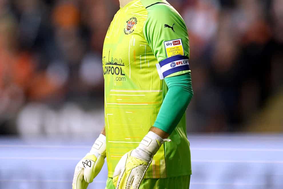 Blackpool goalkeeper Chris Maxwell is out (Martin Rickett/PA)