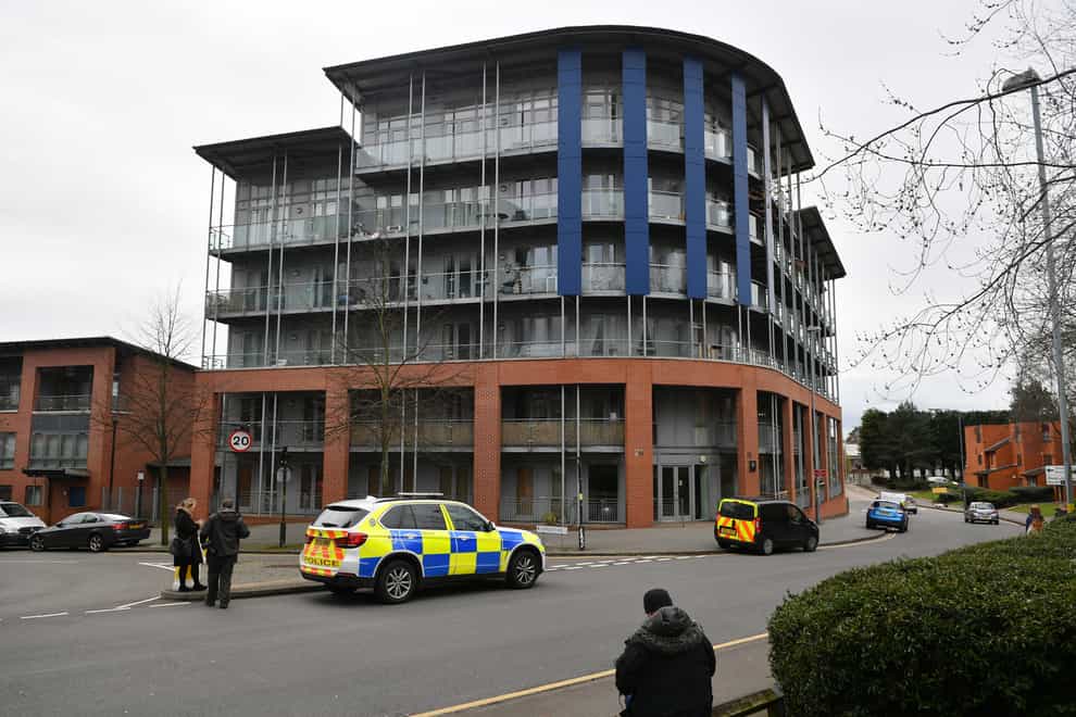 The block of flats in Birmingham where Trevor Smith was shot dead by armed police (Ben Birchall/PA)