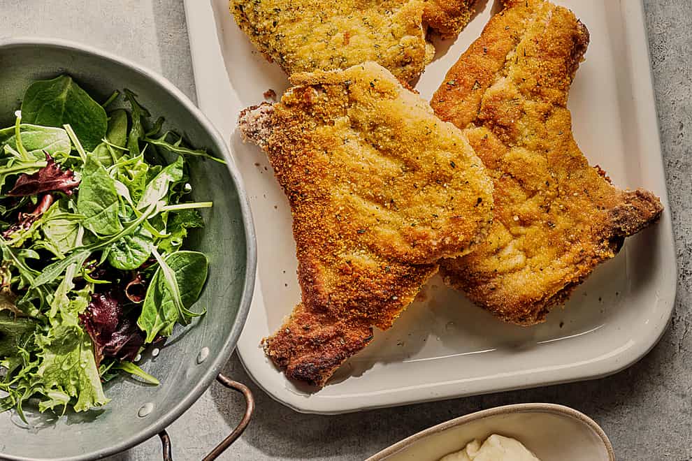 Pork Milanese from Gino’s Italian Family Adventure: Easy Recipes The Whole Family Will Love by Gino D’Acampo, published by Bloomsbury (Haarala Hamilton/PA)