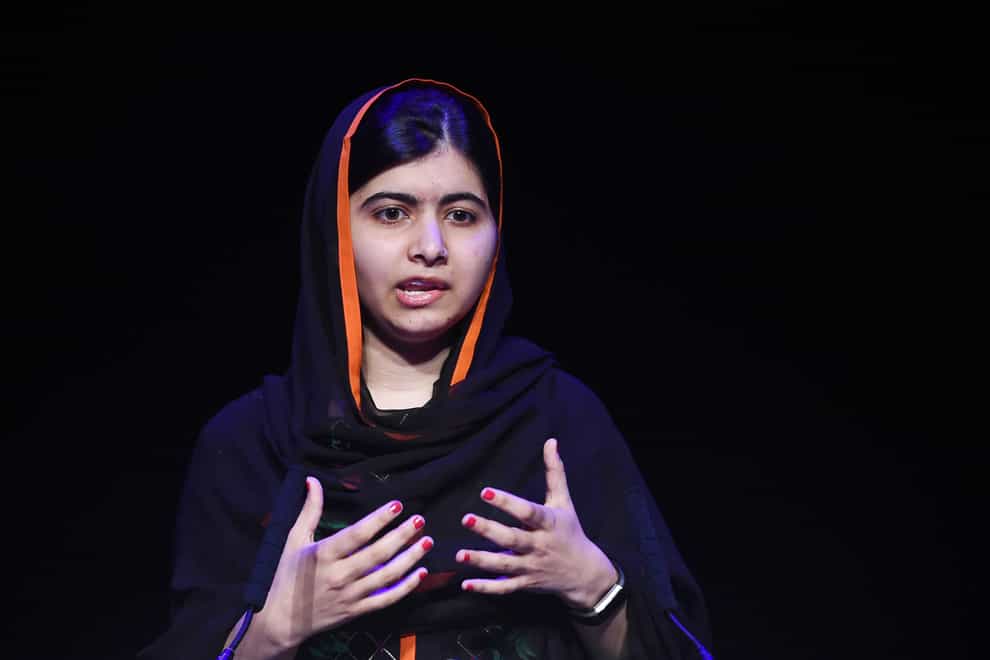 Malala Yousafzai spoke at the event by video link (Joe Giddens/PA)