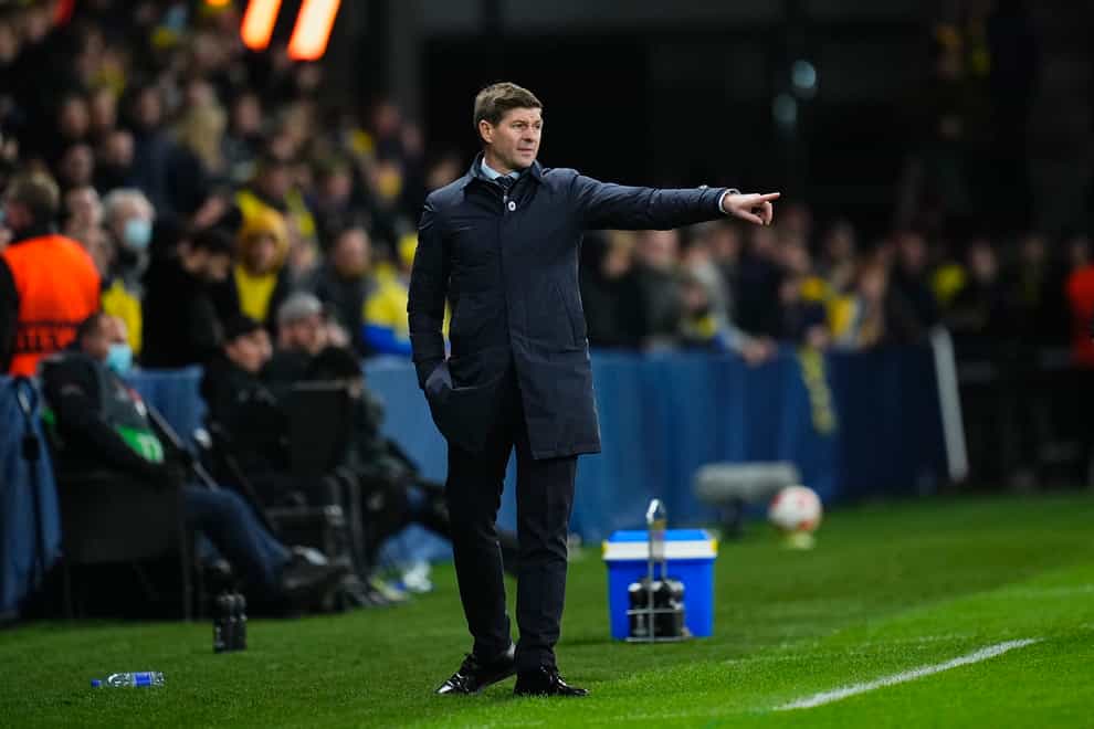 Steven Gerrard saw his Rangers side come from behind to draw with Brondby (Martin Sylvest/AP).